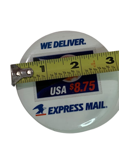 Promotional USPS Express Mail Pin Pinback Button 3 Inch Postal Service