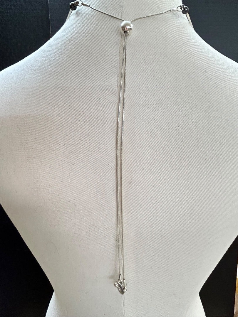 Dansk Smykkekunst Modernist Silver Necklace Slide Adjustment