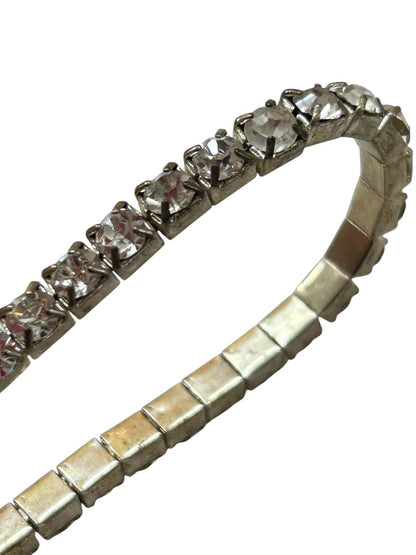 Goldtone Rhinestone Stretch Bracelet Costume Jewelry Stretchy