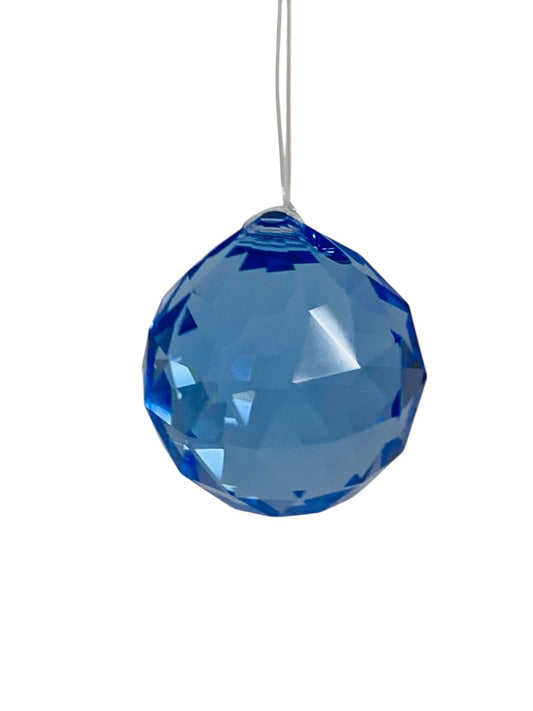 30mm Crystal Sun Catcher Prism Ornament Blue 1.2 Inch