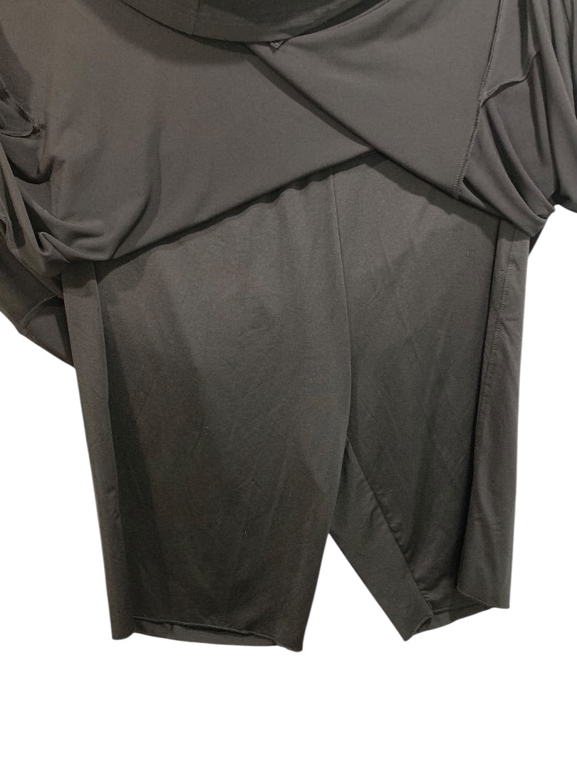 1X Sag Harbor Black Pull On A-Line Skirt with Undershorts