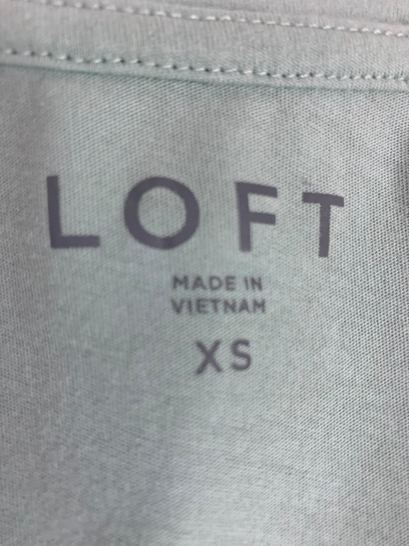 XS Loft Womens Mint Green Loose Fit Tshirt Scoop Neck Soft
