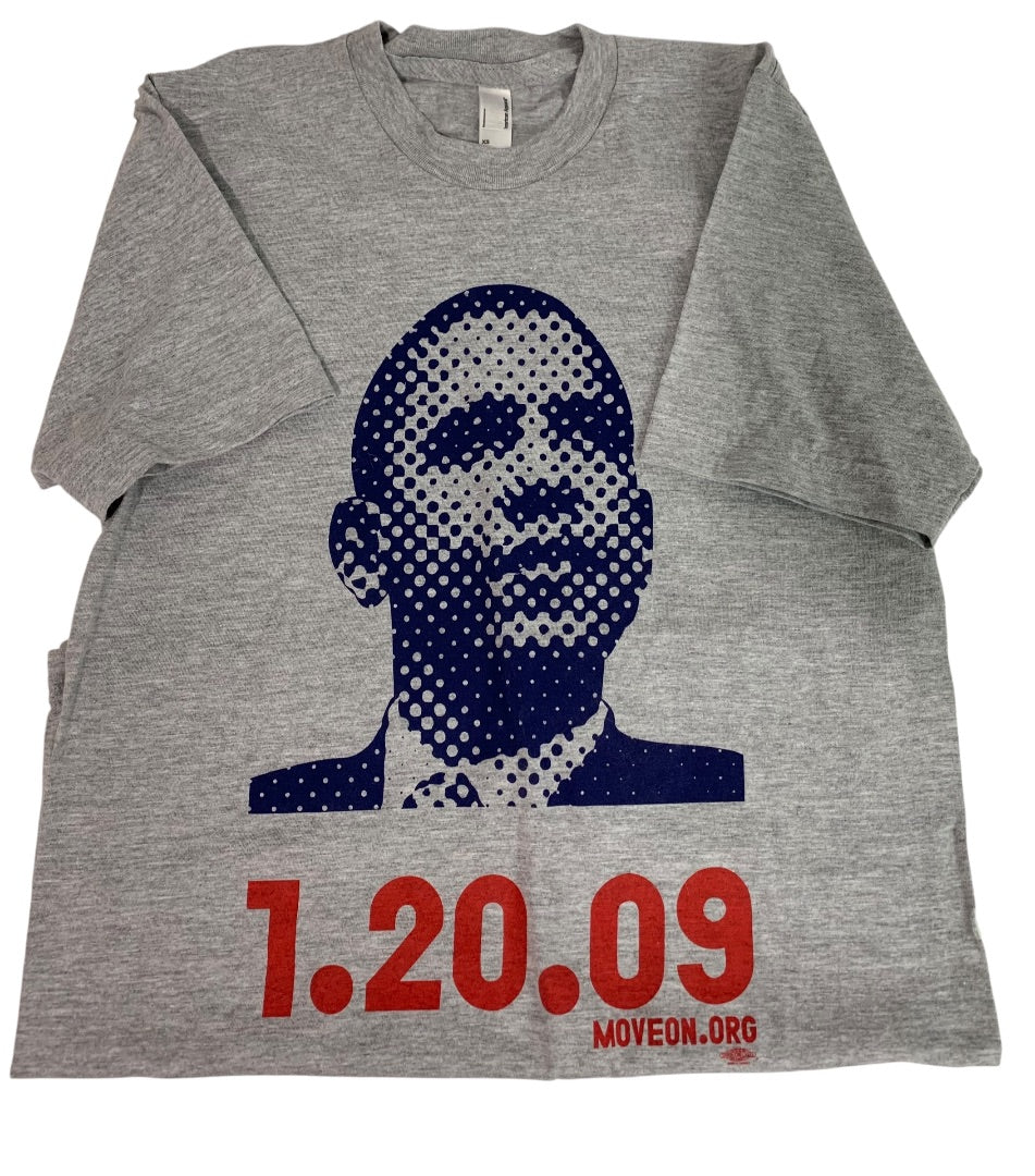 XS American Apparel Unisex Tshirt Obama 1.20.09 MoveOn.org