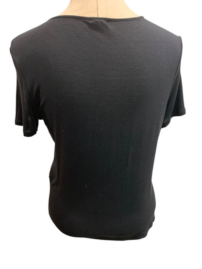 Medium Garage Womens Lightweight Black Tshirt Scoop Neck