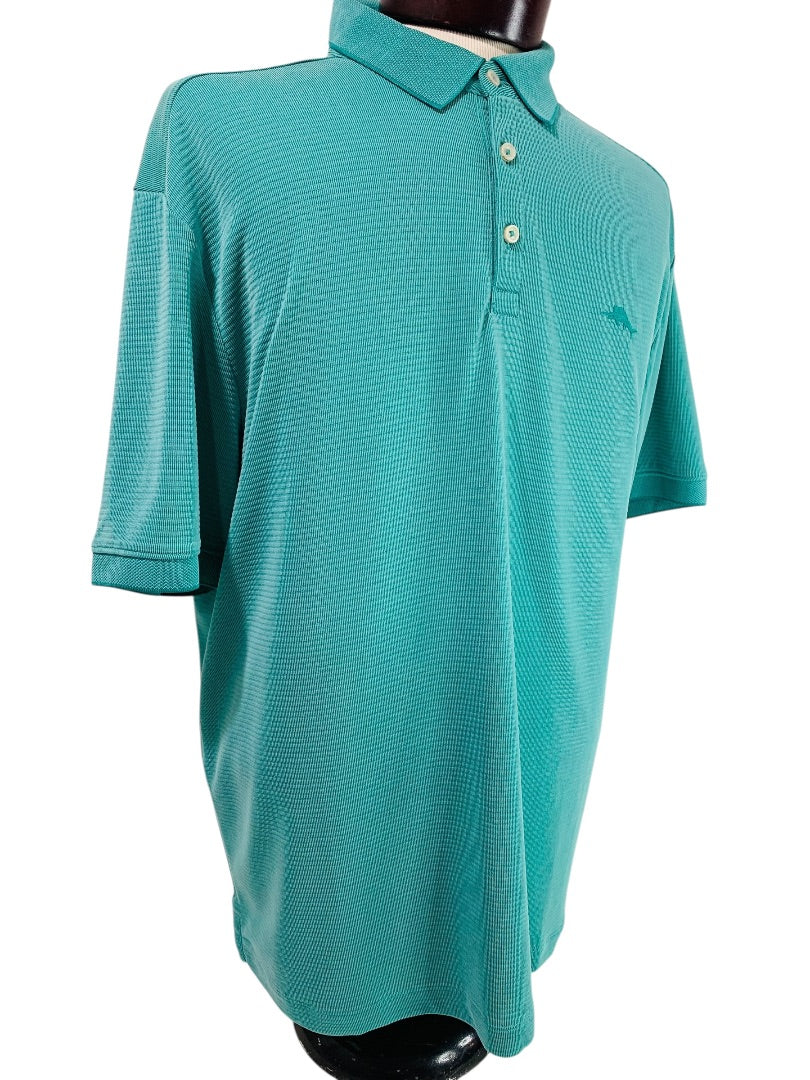 XL Tommy Bahama Island Zone Mens Polo Golf Shirt Turquoise