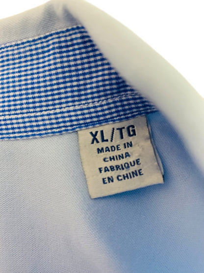 XL Tommy Bahama Mens Button Up Silk Blend Dress Shirt Light Blue