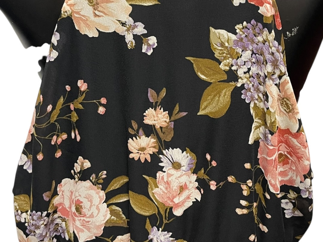 1X Just Found Floral Spaghetti Strap Lined Maxi Dress New