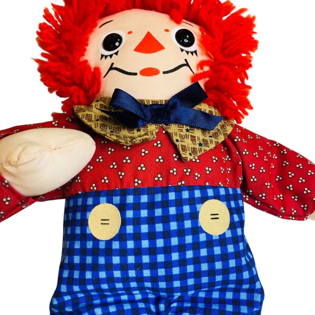 1996 Pair of Commemorative Raggedy Andy Rag Dolls Hasbro 12"