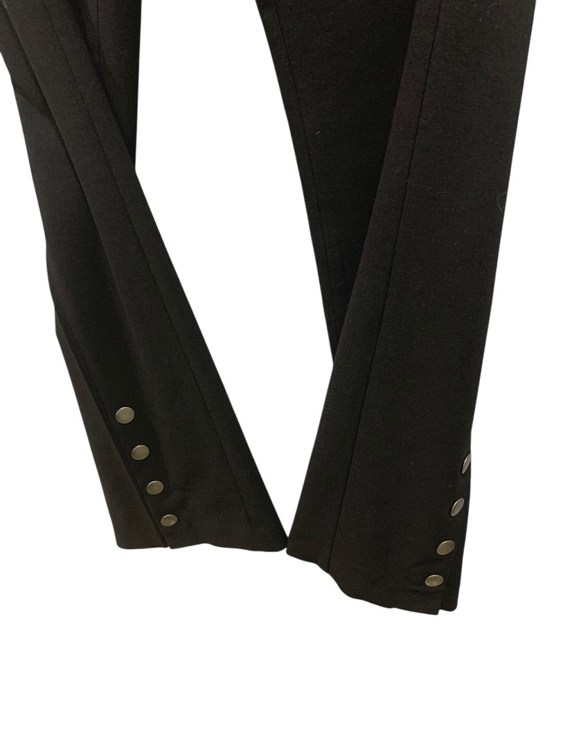 Size 0 bebe Womens Black Dress Pants Snap Calf Detail
