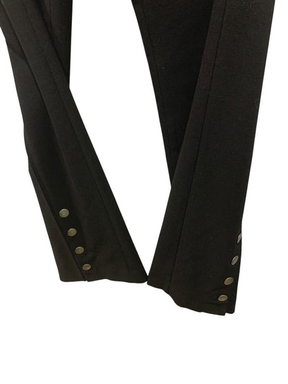 Size 0 bebe Womens Black Dress Pants Snap Calf Detail