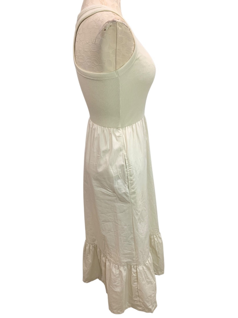XS Gap Ivory Sundress Boho Pockets Racerback Tank Bodice