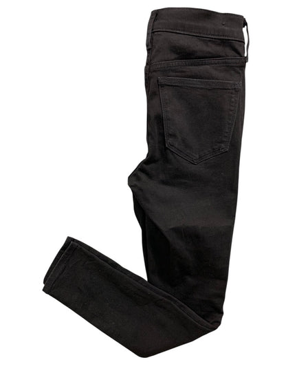 Size 25 J.Crew Womens Black 8" Mid-Rise Skinny Jeans Stretch Denim