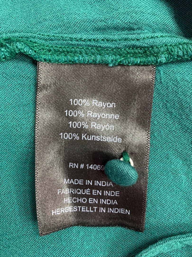 Large Tavik+ Womens Lounge Set Shorts Shirt Emerald Green