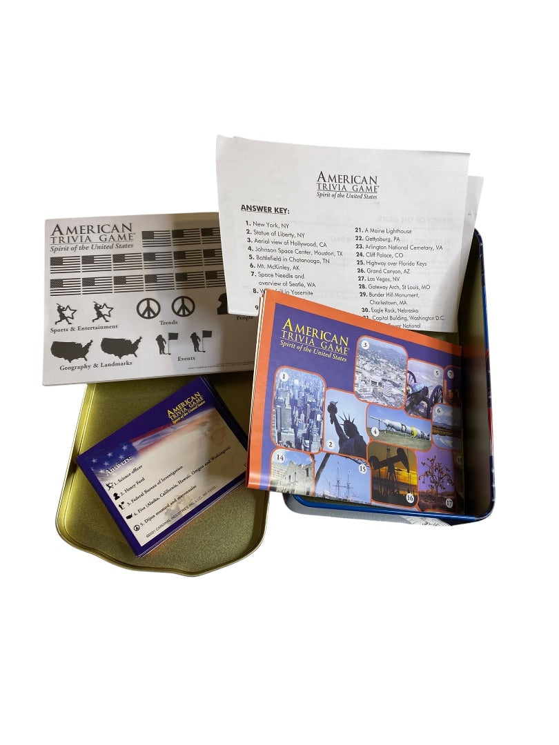 Spirit of the United States American Trivia Game in Tin Ages 8+ (2 or More Players)