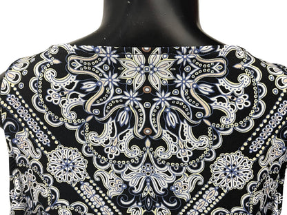 Small White House Black Market Cold Shoulder 3/4 Womens Sleeve Floral Top