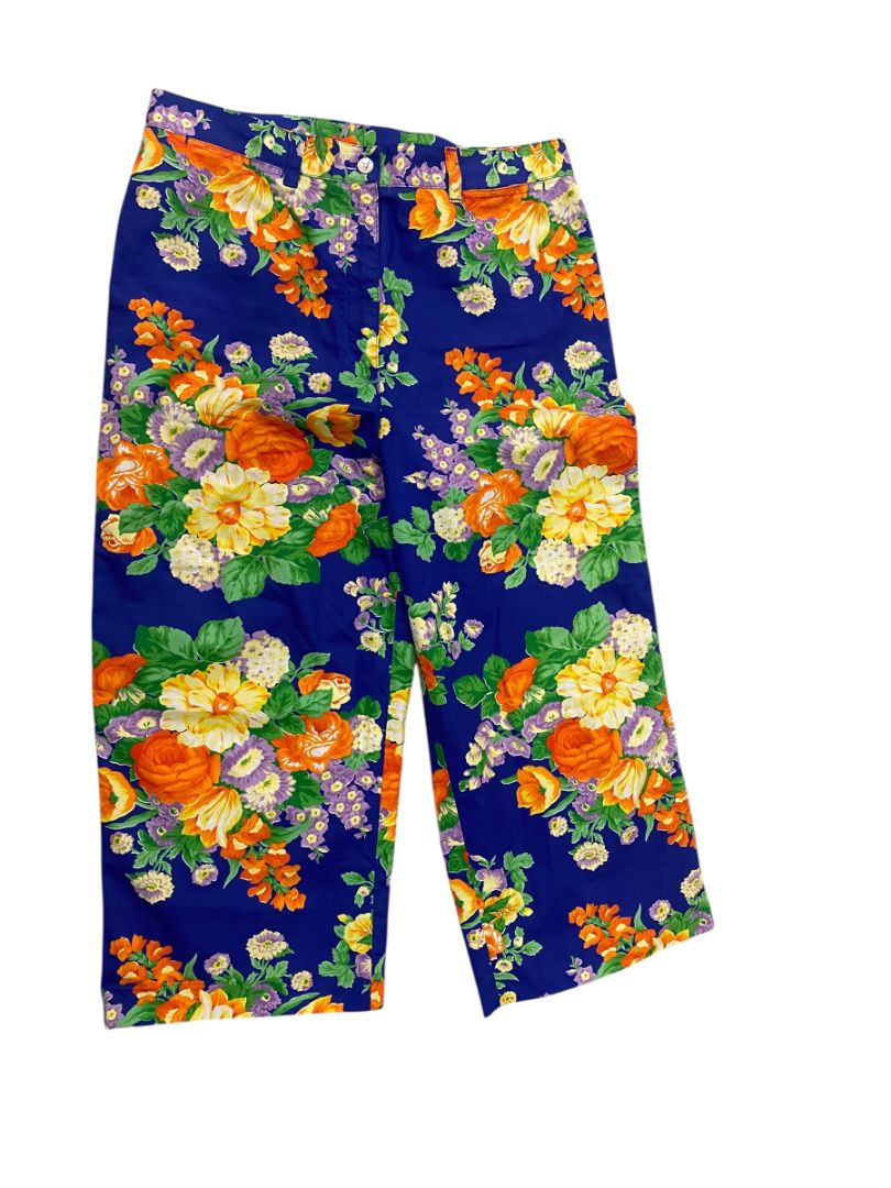 Size 12 Lauren Ralph Lauren Womens Lightweight Floral Pants Wide Leg