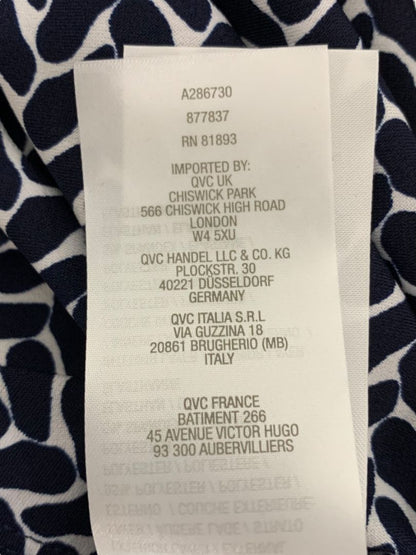 Size XL Womens Navy Blue Reversible Lagenlook Jacket Open