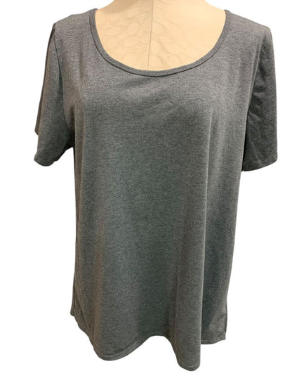 Size 2XL Lularoe Womens Scoop Neck Tshirt Tunic Charcoal
