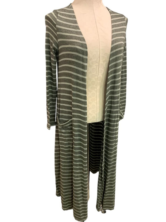 Size XS LulaRoe Sarah Cardigan Duster Long Olive Green Pockets