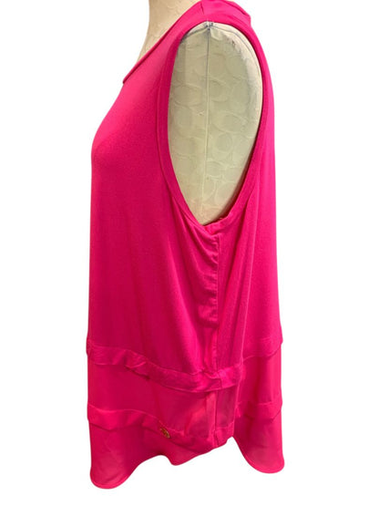 Size XL Michael Kors Hot Pink Womens Tank Top Flounce Hem Soft