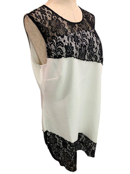 Size 18 Maree Pour Toi New Sheath Dress Ivory Black Lace Sleeveless