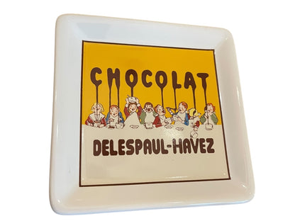 Set of 6 Chocolate Deespaul-Havez Pottery Barn Coasters Dessert Plates 4.5"