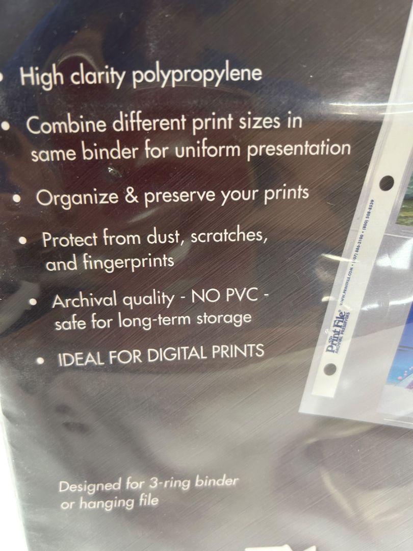 Print File 46-6P 4 x 6 Print Preservers Photo Pages 25 Pack New