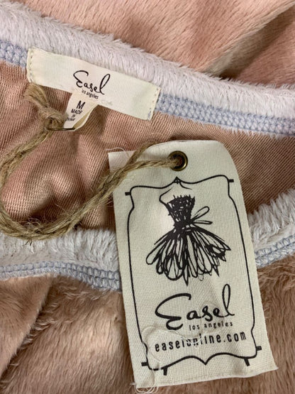 Size Medium Easel New Womens Color Block Soft Neutral Shirt