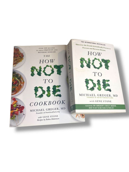 Set of How Not to Die Book and Cookbook Michael Greger Gene Stone