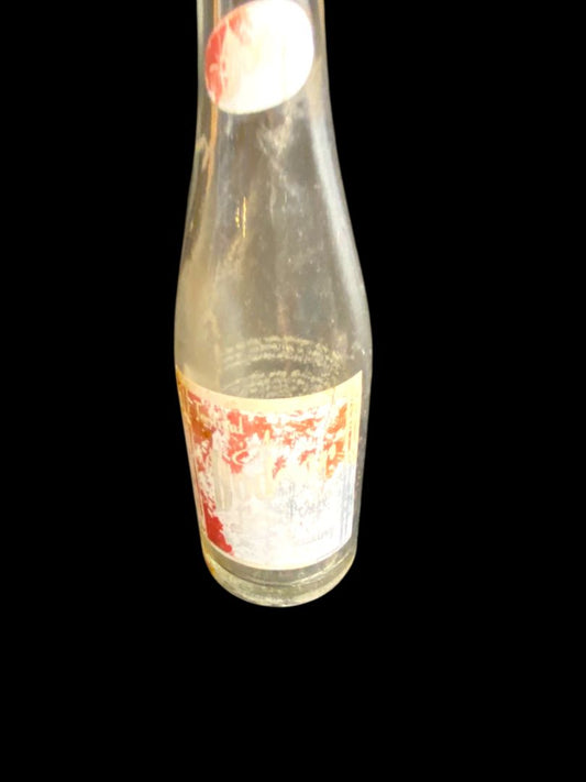 Vintage Dodger Beverage Clear Glass Applied Color Logo 8"h