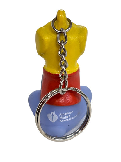 American Heart Association Super Dog Pup Keychain Key Ring