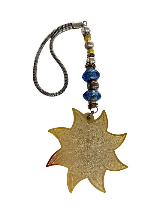 FSBB Goldtone Star Purse Charm Pendant WristStrap Beaded