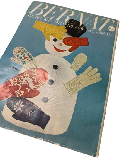 Bernat Gloves and Mittens for the Family Book 82 Vintage Knit Magazine Book