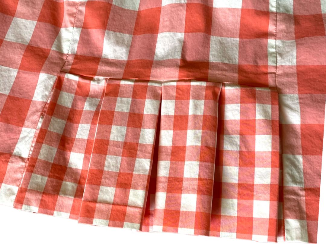 Size 2 Polo Golf Pink White Gingham Checked Skort Pleated Back Pockets