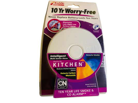 Kidde 10 Year Worry-Free Kitchen Smoke Carbon Monoxide Detector Sealed Lithium Battery