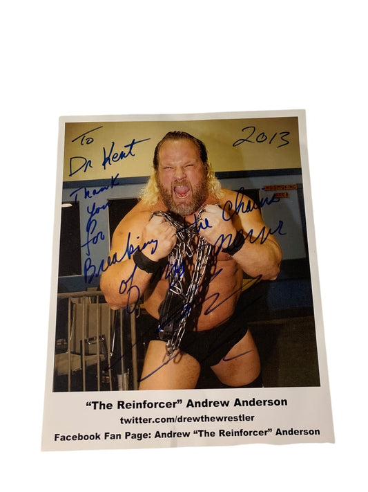 Signed Andrew Anderson The Reinforcer 2013 Personalized Autograph 8x10 Photo