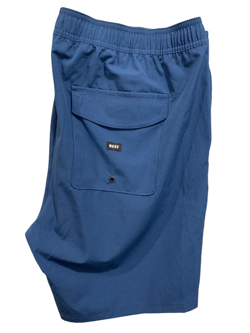 XL Reef Mens New Jackson Elastic Waist Shorts Insignia Blue