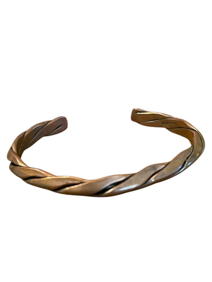 Twisted Copper Strand Adjustable Open Bracelet