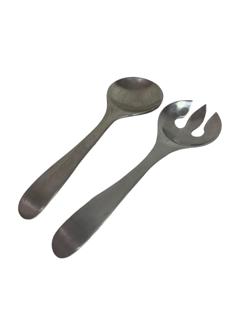 Stainless Steel Salad Servers Fork Spoon 11 Inch