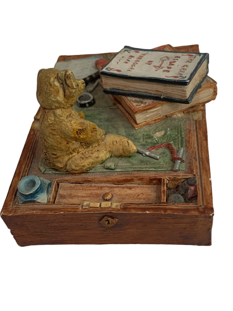 Peter Fagan 1990 Scotland Hand Painted Teddy Bear Desk Figurine