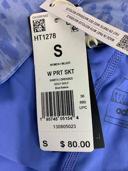 Small Adidas Womens New Print Blue Fusion Golf Skort HT1278