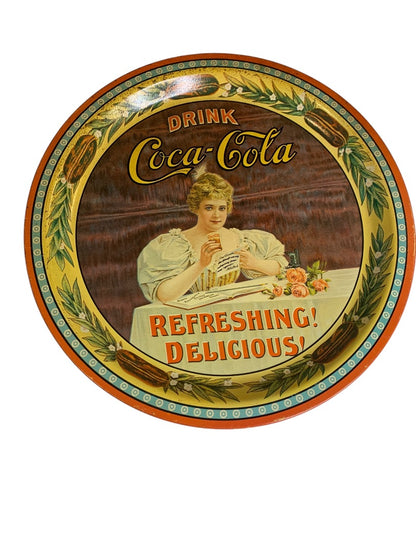 Vintage 1976 Coca-Cola Metal Tray 12 Inch 75 Years Shelbyville Kentucky