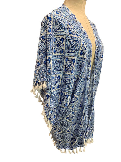 One Size La Blanca Resortwear Womens New Breeze Cover Up Cardigan Kimono