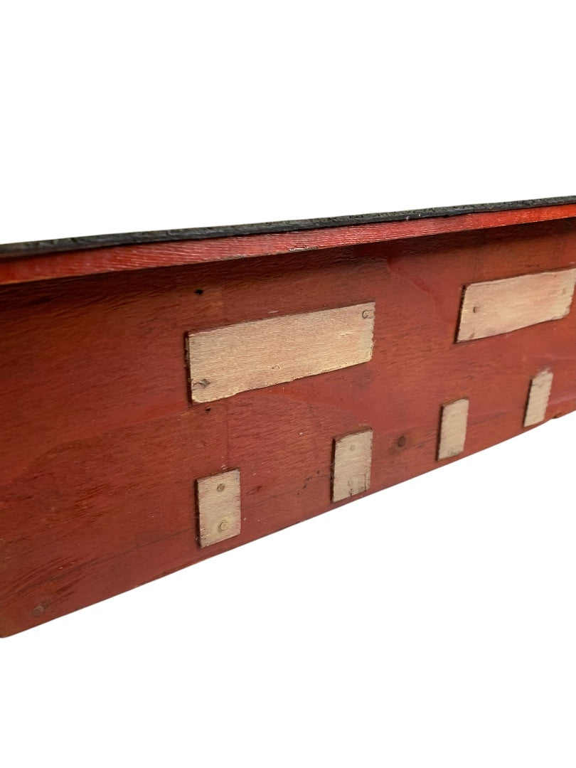 Vintage Primitive Wooden Farmhouse Miniature Outbuilding 1941 Red