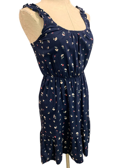 XS Banana Republic New Dress Navy Blue Floral Sundress Banded Waist