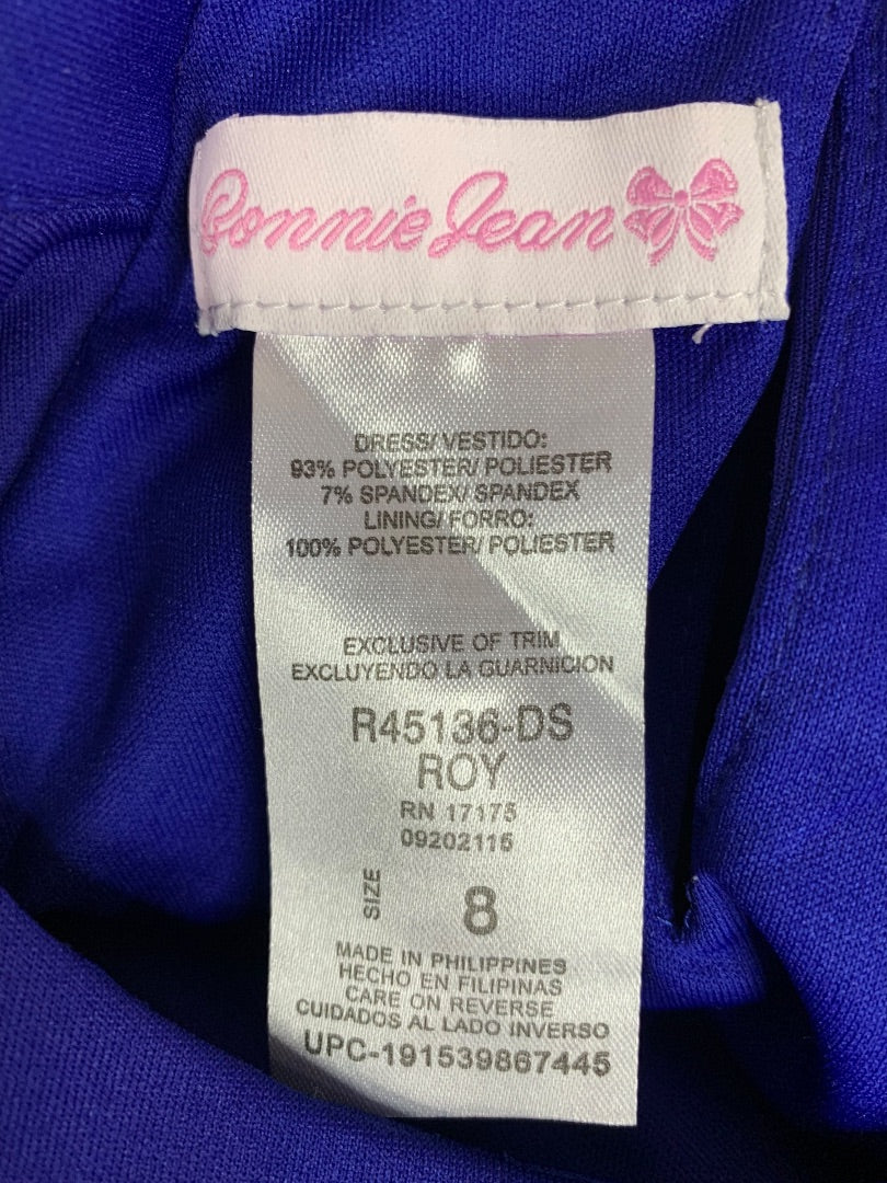 Size 8 Bonnie Jean Girls Royal Blue A-Line Dress