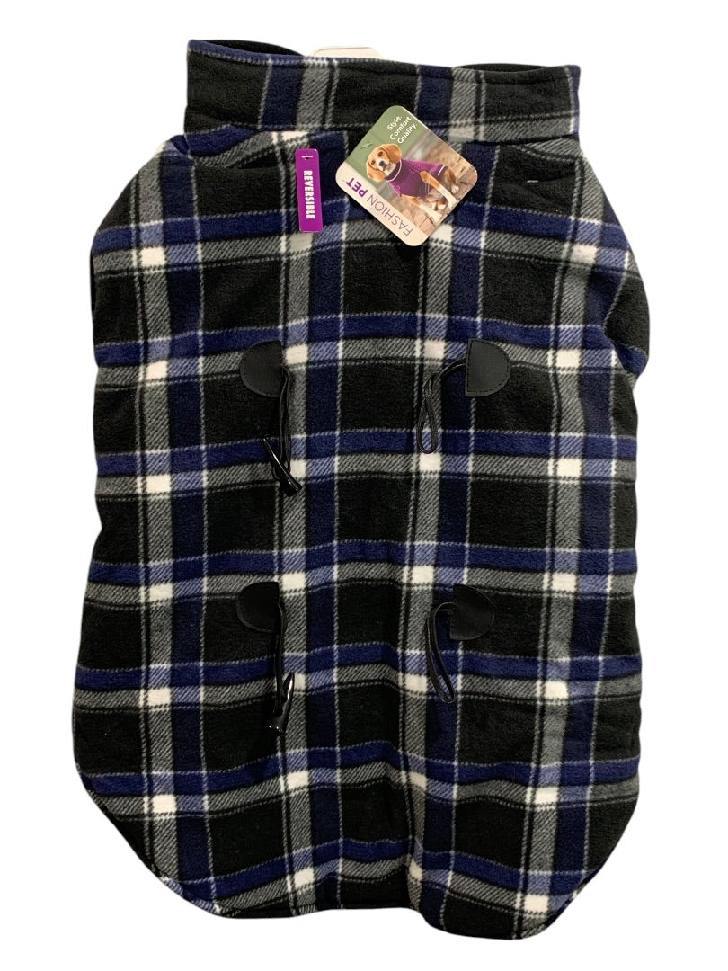 XL Fashion Pet Dog New Reversible Fleece Jacket Coat Plaid