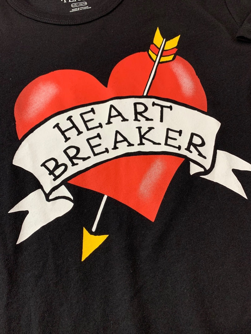 Large Place Boys New Tshirt Black Heartbreaker Short Sleeve