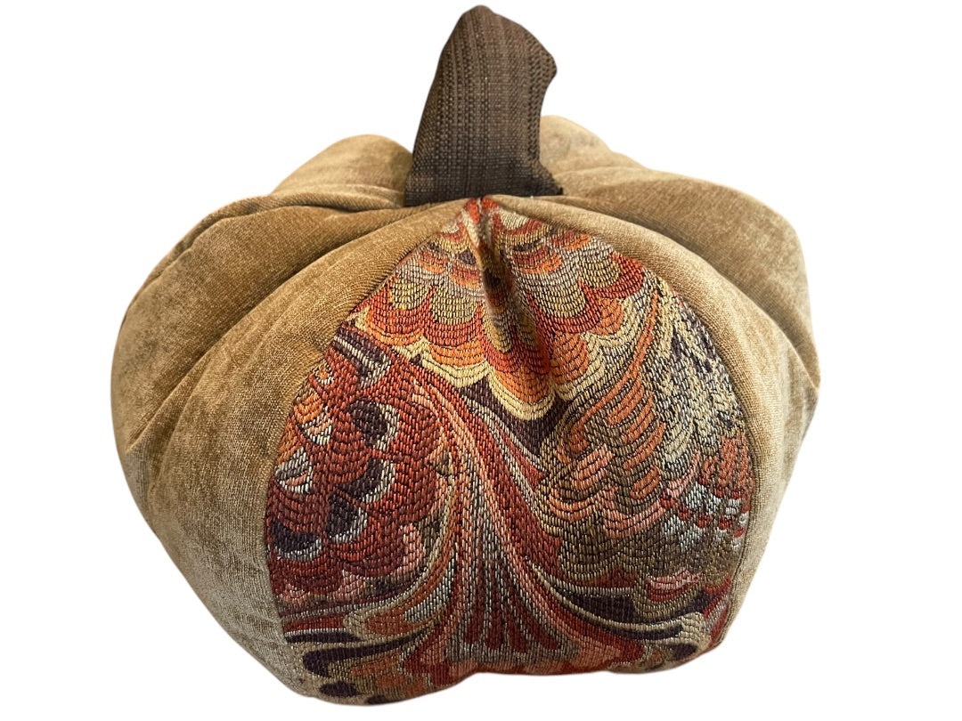 Woof & Poof Harvest Paisley Pumpkin Brown 12 Inch Pillow Accent