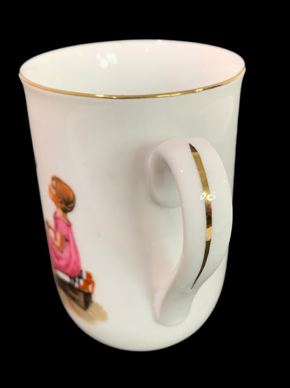 1986 Norman Rockwell Museum Collections Mug Gold Trim "Music Master"